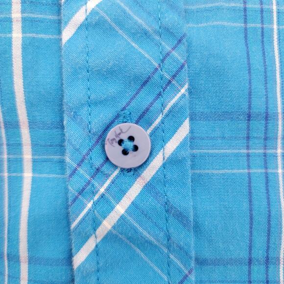 Tony Hawk Boy's Short Sleeve Plaid Button Down Shirt - Picture 7 of 9